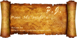 Puer Józsiás névjegykártya
